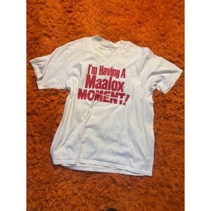 Vintage Stedman Maalox Moment Graphic T-Shirt Mens XL White Made in USA 50/50